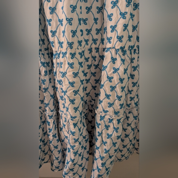 Torrid White Blue Eyelet Tiered Babydoll Top Plus Size 3x NWT - Picture 4 of 11